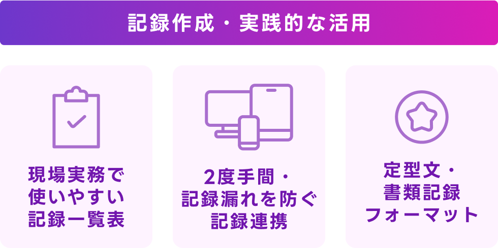 記録作成・実践的な活用